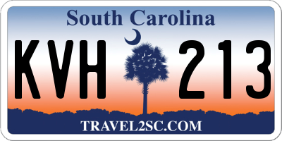 SC license plate KVH213