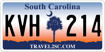 SC license plate KVH214