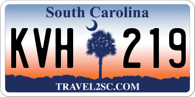SC license plate KVH219