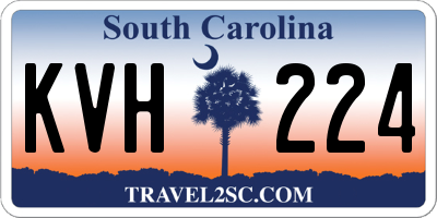 SC license plate KVH224