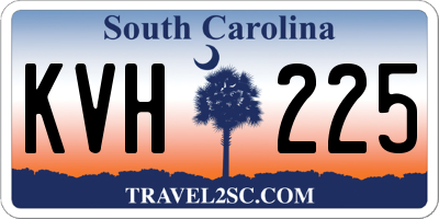 SC license plate KVH225