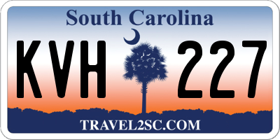 SC license plate KVH227