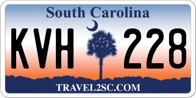 SC license plate KVH228