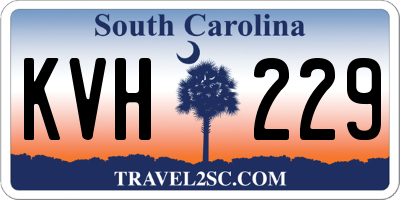 SC license plate KVH229