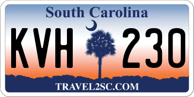 SC license plate KVH230