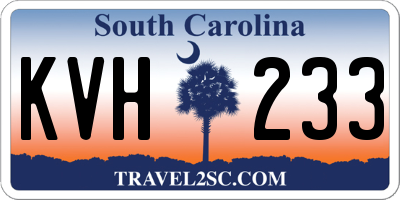 SC license plate KVH233