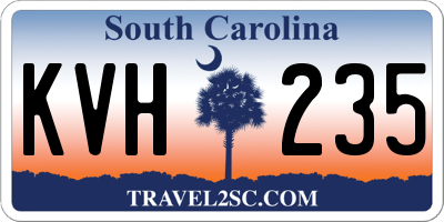 SC license plate KVH235
