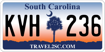 SC license plate KVH236