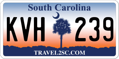 SC license plate KVH239