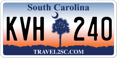 SC license plate KVH240
