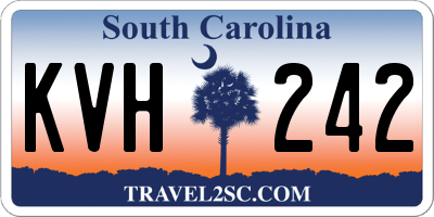 SC license plate KVH242
