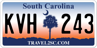 SC license plate KVH243