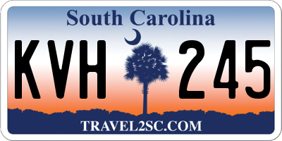 SC license plate KVH245