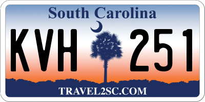 SC license plate KVH251