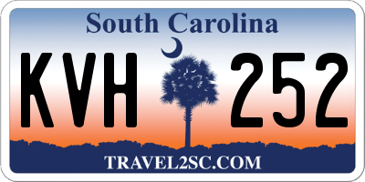 SC license plate KVH252