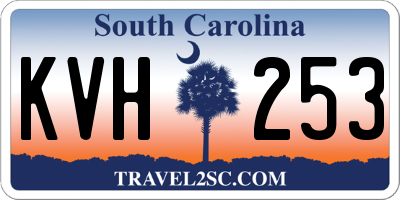 SC license plate KVH253