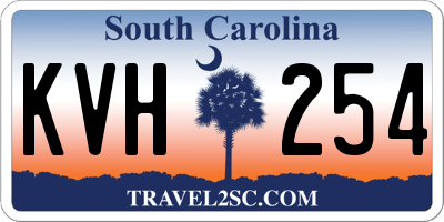SC license plate KVH254