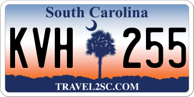 SC license plate KVH255