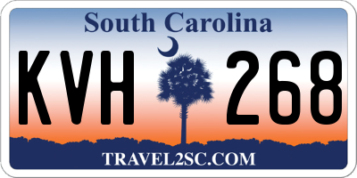 SC license plate KVH268