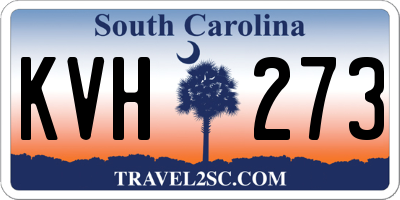 SC license plate KVH273