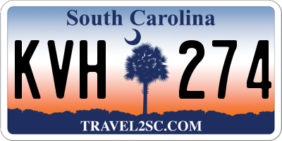 SC license plate KVH274