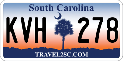 SC license plate KVH278