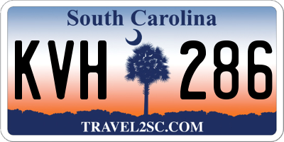 SC license plate KVH286