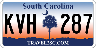 SC license plate KVH287