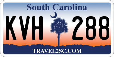 SC license plate KVH288