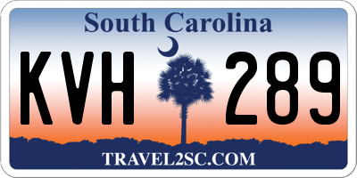 SC license plate KVH289