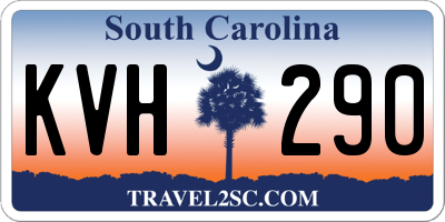 SC license plate KVH290