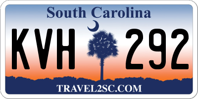 SC license plate KVH292