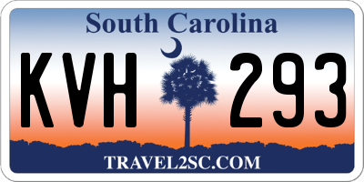 SC license plate KVH293