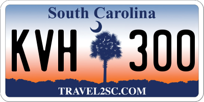 SC license plate KVH300