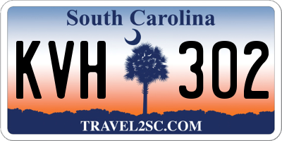 SC license plate KVH302