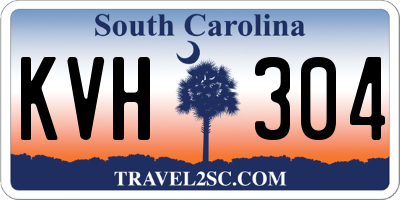 SC license plate KVH304