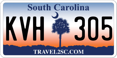 SC license plate KVH305