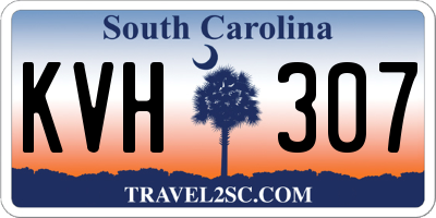 SC license plate KVH307