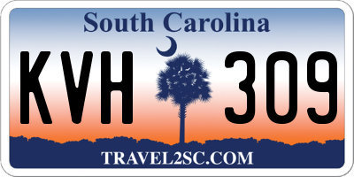 SC license plate KVH309
