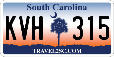 SC license plate KVH315