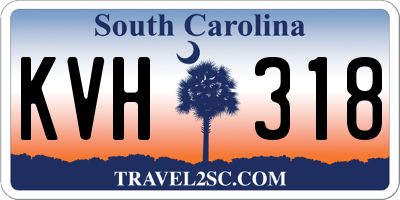 SC license plate KVH318