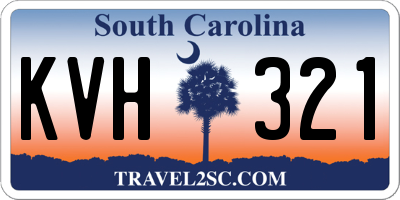 SC license plate KVH321
