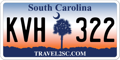 SC license plate KVH322