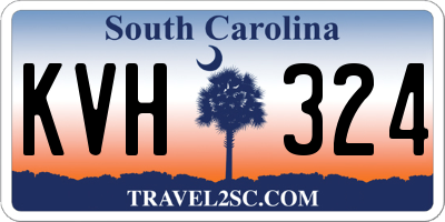SC license plate KVH324