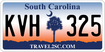 SC license plate KVH325