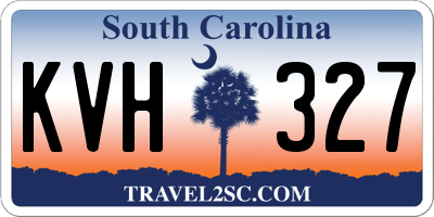 SC license plate KVH327