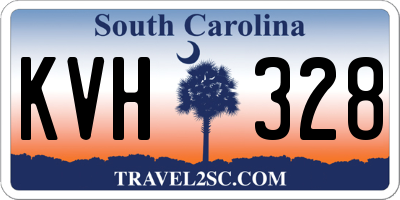 SC license plate KVH328