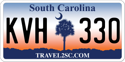 SC license plate KVH330