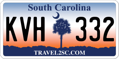 SC license plate KVH332