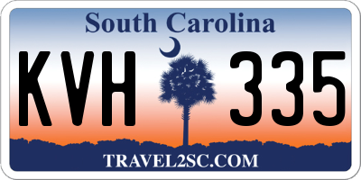 SC license plate KVH335
